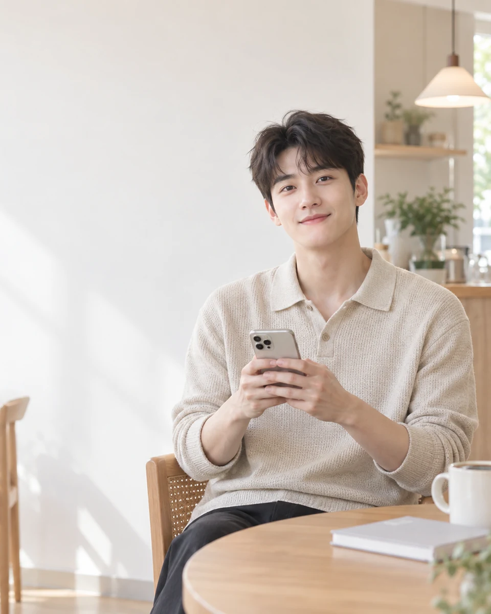 SKT컨텐츠이용료현금화 한도 화면의 숫자를 읽는 모습